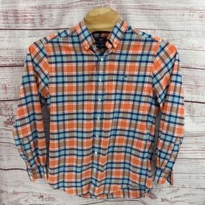 Vineyard Vines Flannel Shirt Mens Medium Lightweight Slim Fit Plaid Button Down